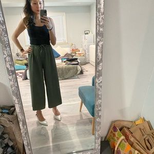 Olive wide leg culottes